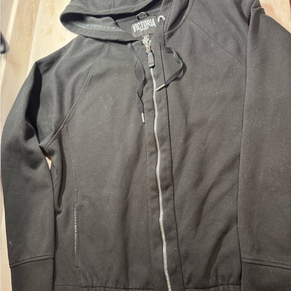 LOT OF 2! Victoria’s Secret Sport Hoodie Large & Cable& Gauge 1/2 Zip Hoodie